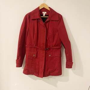 LOFT Ann Taylor Women's Double Vest Jacket Trench Coat - Medium
